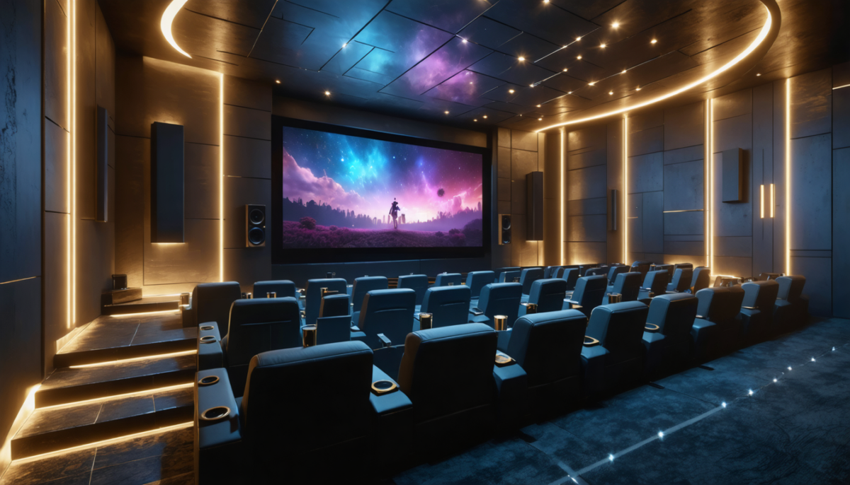 transformez votre intérieur avec une salle de cinéma maison et profitez d'une expérience immersive unique du grand écran directement chez vous.