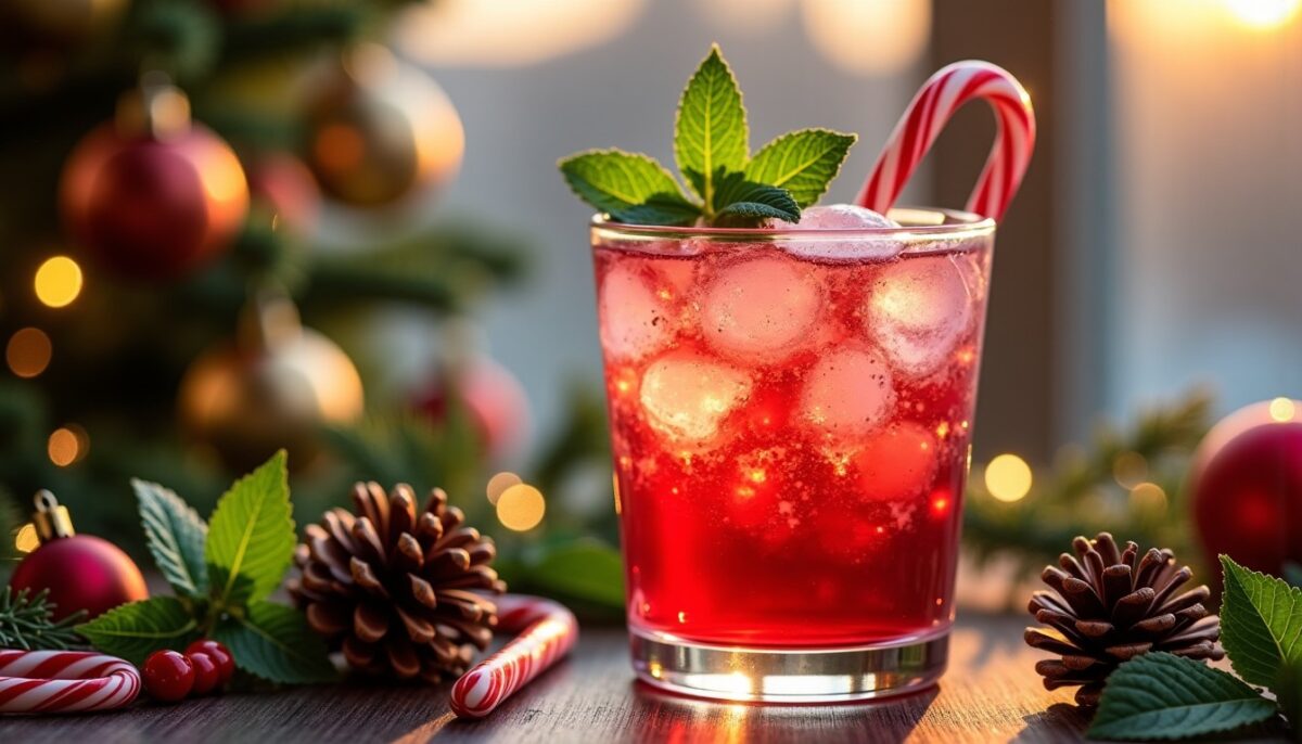 Candy Cane Spritzer ???? : La recette pétillante et gourmande pour des fêtes de fin d’année magiques