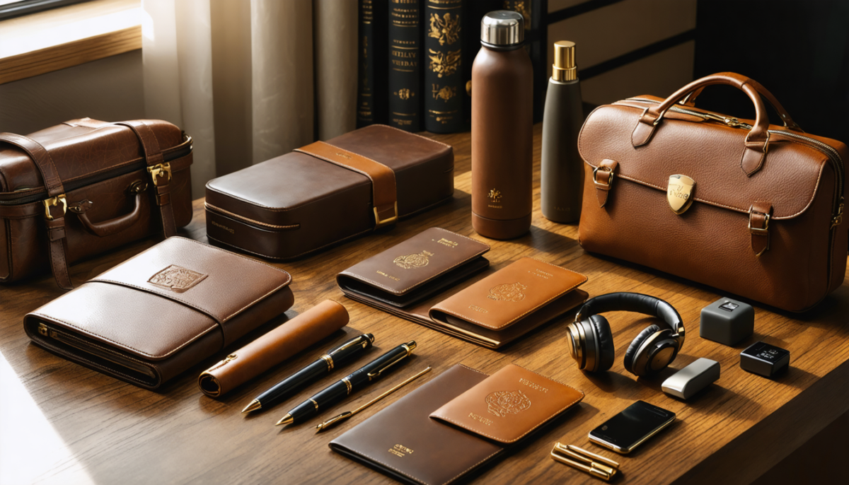 découvrez notre sélection exclusive de goodies de luxe, parfaits pour accompagner vos collaborateurs et clients avec élégance lors de leurs voyages professionnels.